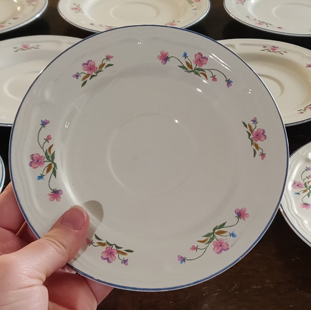 Vintage Newcor Stoneware #4020 Cambridge Pattern S